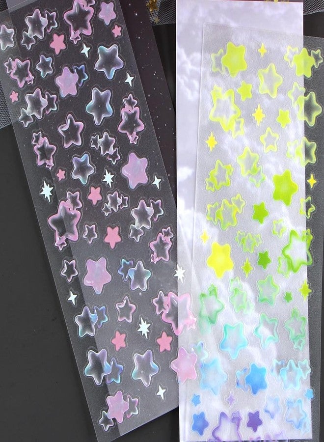 IPEWOEF 2Sheets Colored Star Stickers - Kpop & Korean Deco Stars for Kids Rewards, Photocards, Scrapbooking & Journaling - Image 3